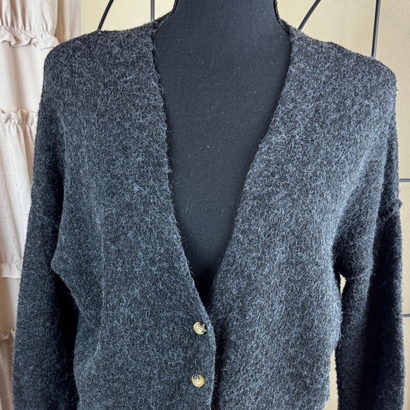 Love Tree Women's Charcoal Gray Cardigan Sweater Size S - Picture 2 of 11
